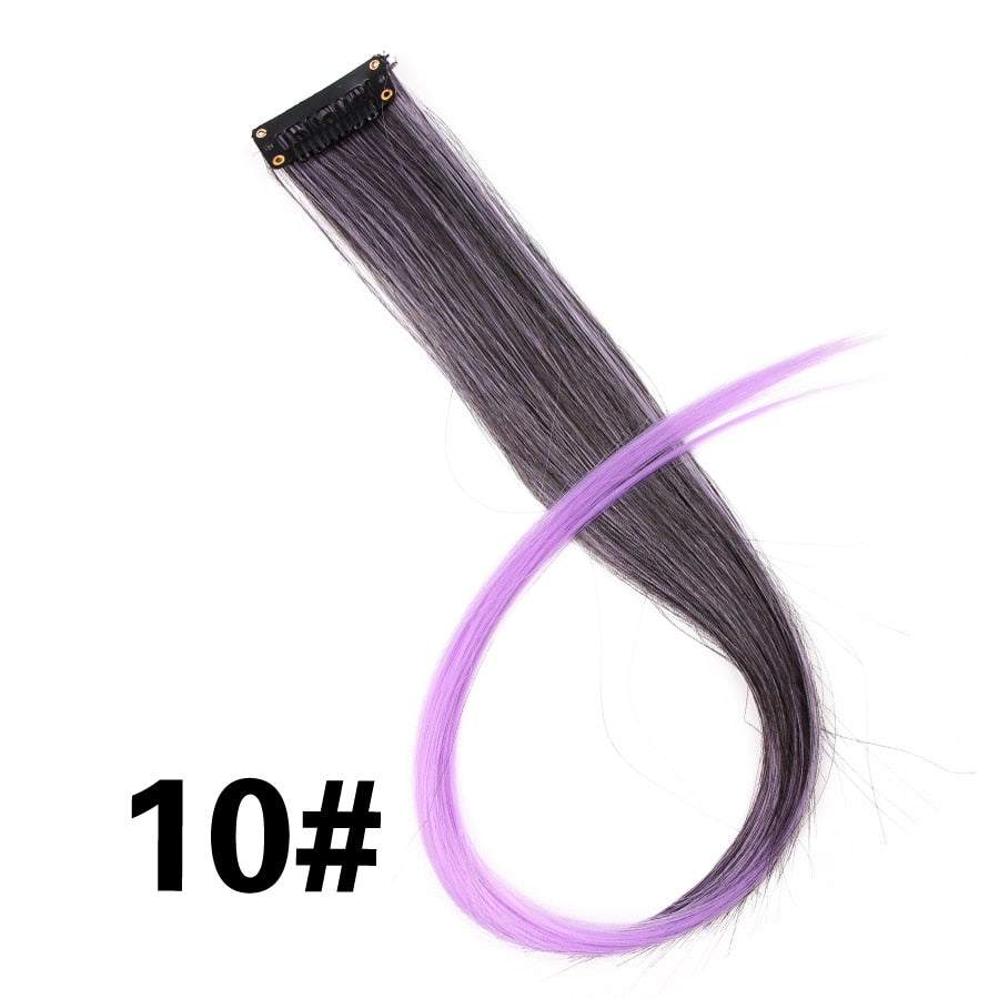 Synthetic Clip On Hair Extension -57 Ombre Colors