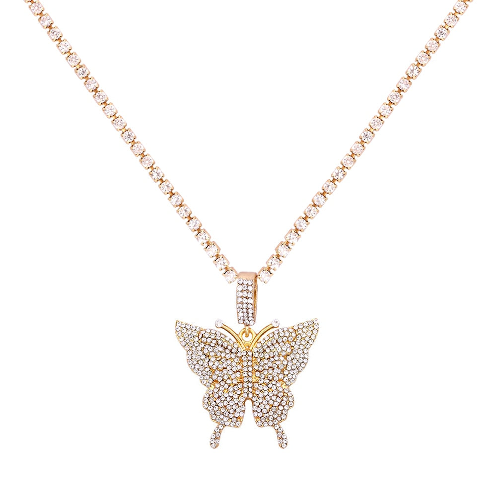 Big Butterfly Pendant Necklace for Women