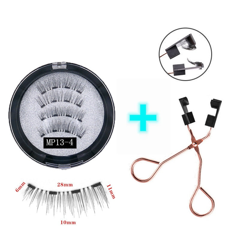 Handmade 3D Magnetic Eyelashes with 4/5 Magnets