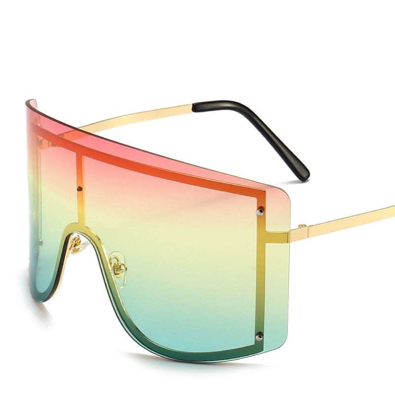 Over-sized Rimless Women Sunglasses