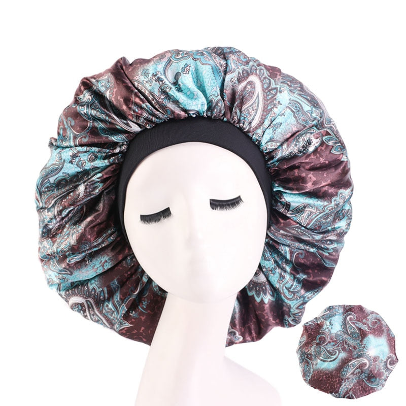 Big Satin Silky Hair Bonnet