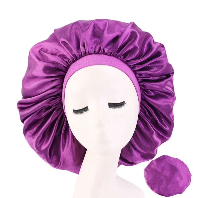 Big Satin Silky Hair Bonnet