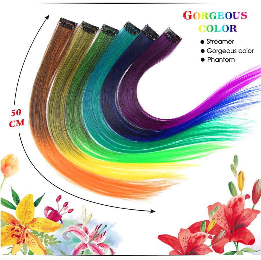 Synthetic Clip On Hair Extension -57 Ombre Colors