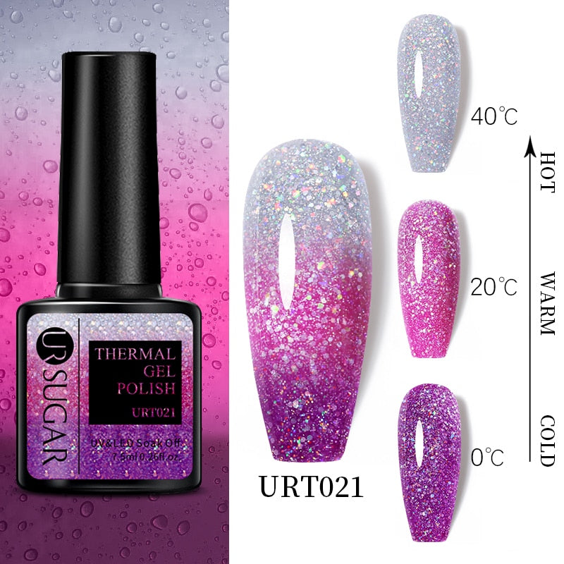 Thermal Ultra-thin Glitter / UV Gel / Temperature Color Change Gel Nail Art