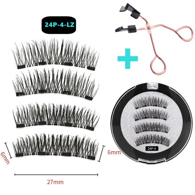 Handmade 3D Magnetic Eyelashes with 4/5 Magnets