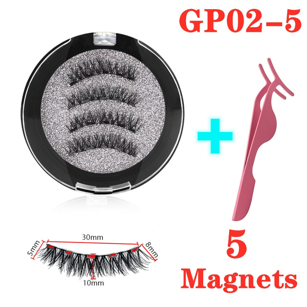 Handmade 3D Magnetic Eyelashes with 4/5 Magnets