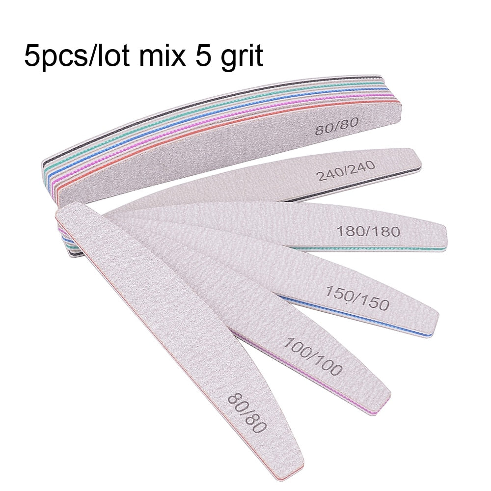 3/5/10Pcs Professional Nail File -Sandpaper Strong