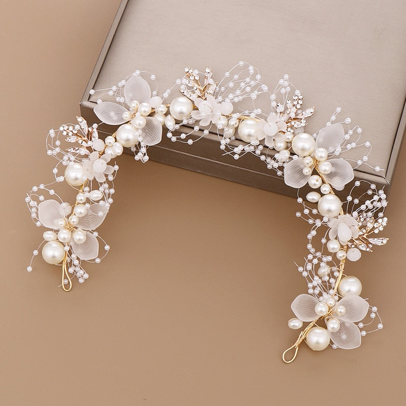 Pearl Rhinestone Wedding Headband / Hair Accessories for Women