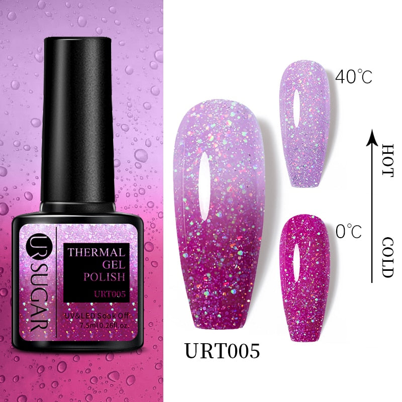 Thermal Ultra-thin Glitter / UV Gel / Temperature Color Change Gel Nail Art