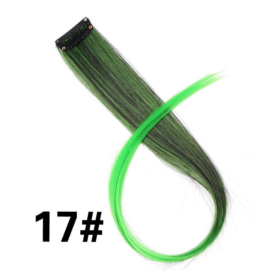 Synthetic Clip On Hair Extension -57 Ombre Colors