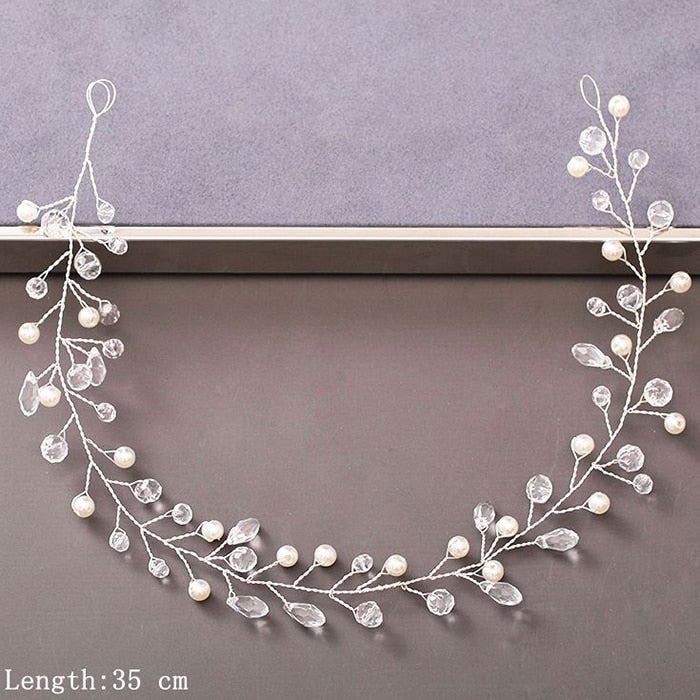 Pearl Rhinestone Wedding Headband / Hair Accessories for Women