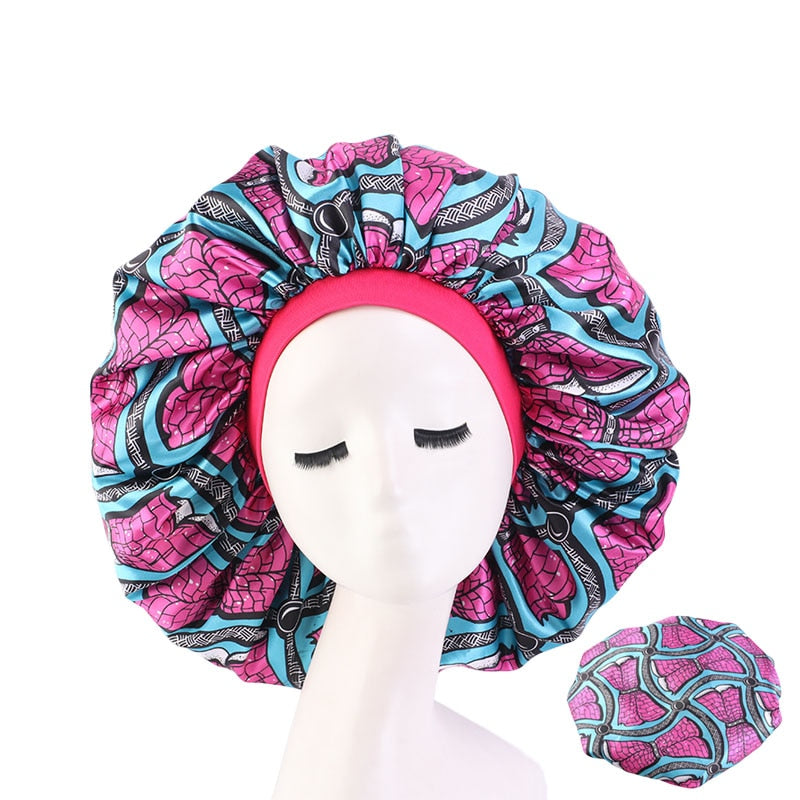 Big Satin Silky Hair Bonnet