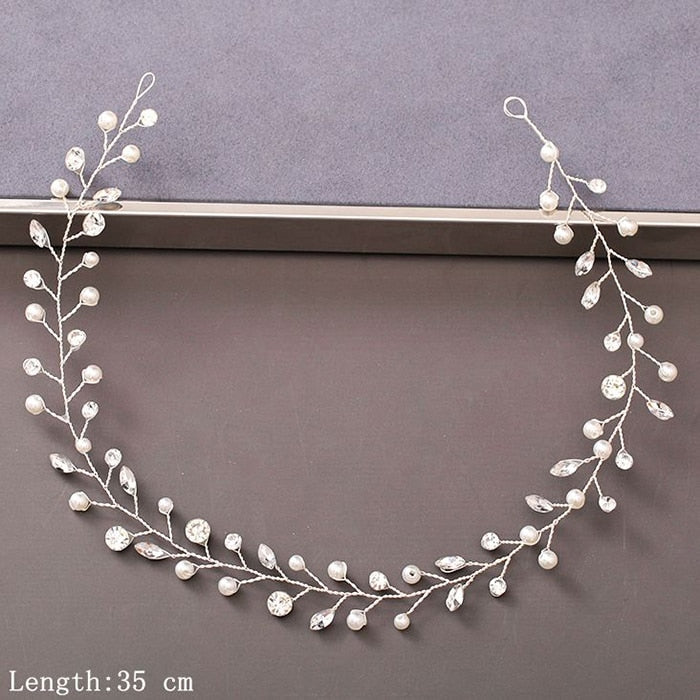 Pearl Rhinestone Wedding Headband / Hair Accessories for Women