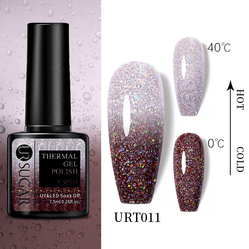 Thermal Ultra-thin Glitter / UV Gel / Temperature Color Change Gel Nail Art