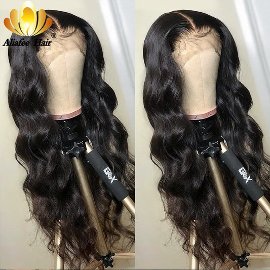 5x5 Lace Closure / 13x6 Lace Frontal Natural Color Body Wave Wigs -Pre-Plucked