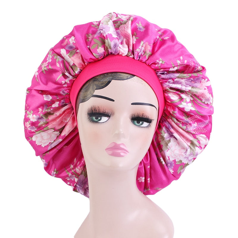 Big Satin Silky Hair Bonnet