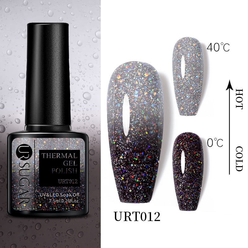 Thermal Ultra-thin Glitter / UV Gel / Temperature Color Change Gel Nail Art