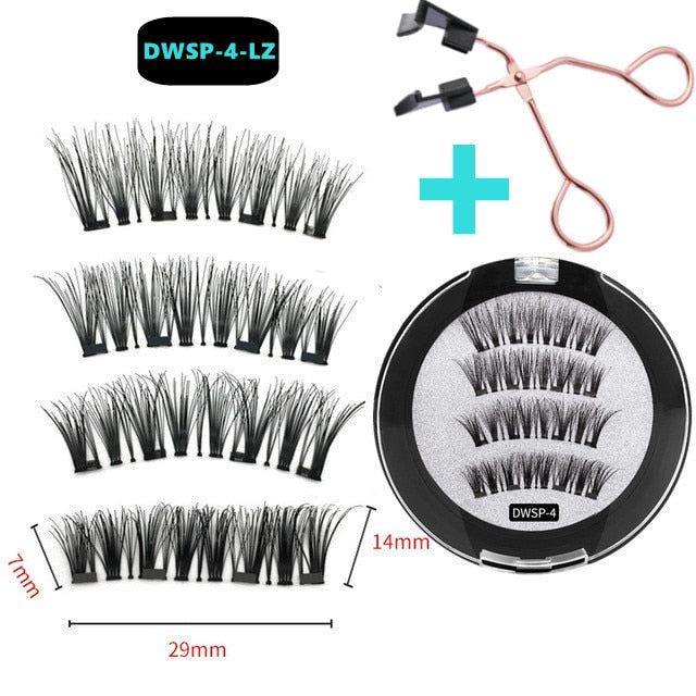 Handmade 3D Magnetic Eyelashes with 4/5 Magnets