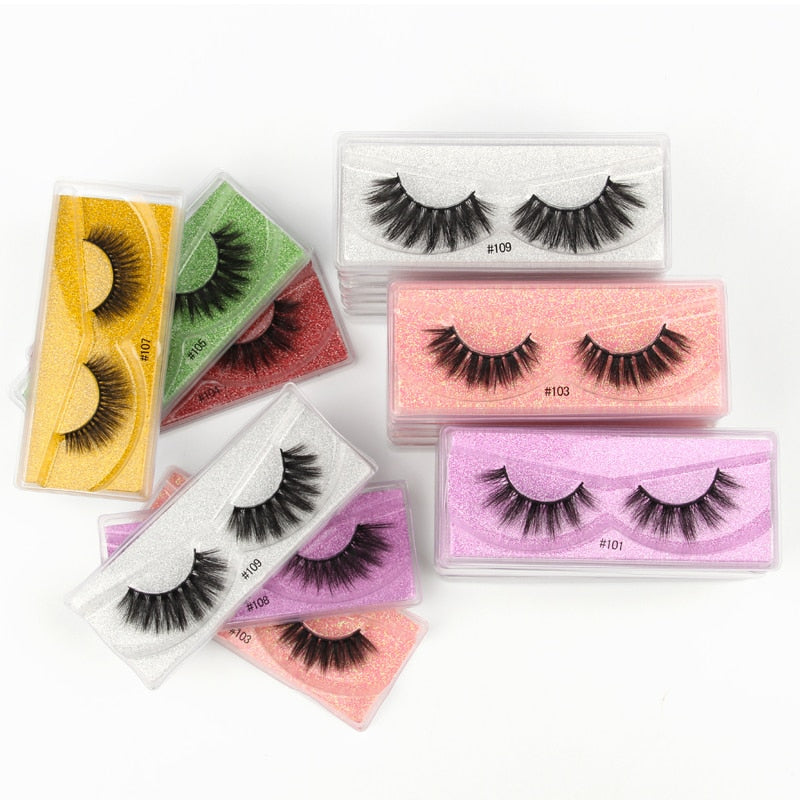 10/30/50/100pcs 3D Mink Eyelashes with a Natural Look In Bulk