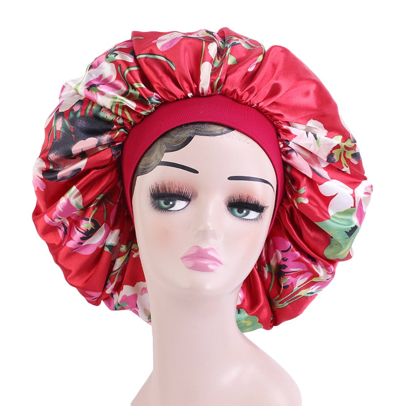 Big Satin Silky Hair Bonnet