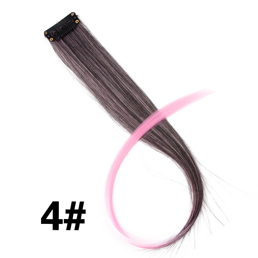 Synthetic Clip On Hair Extension -57 Ombre Colors