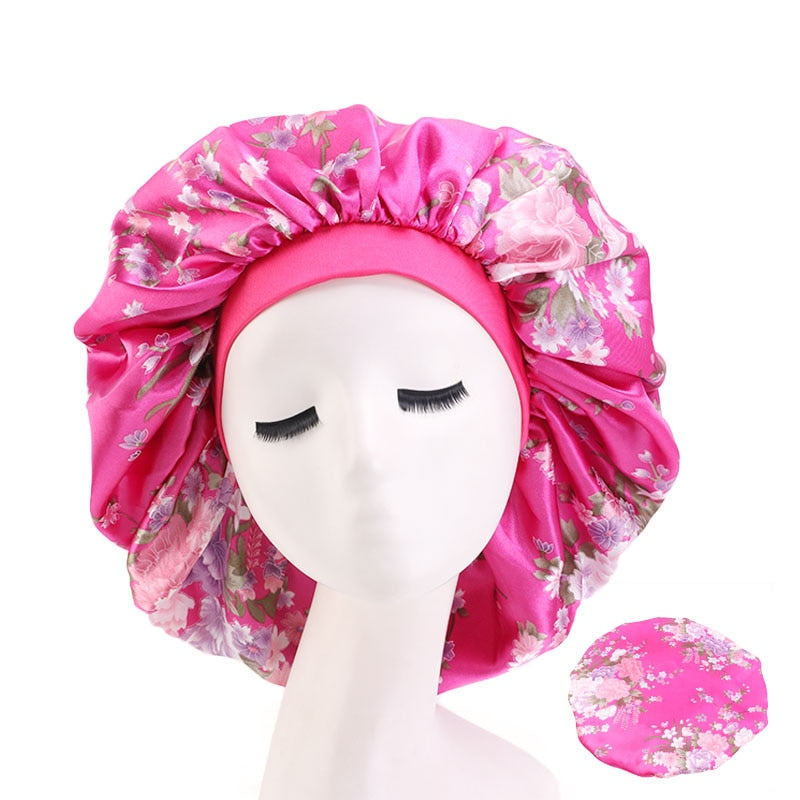 Big Satin Silky Hair Bonnet