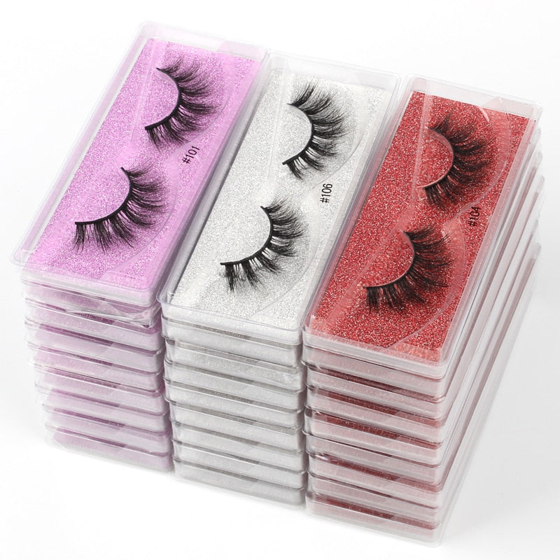 10/30/50/100pcs 3D Mink Eyelashes with a Natural Look In Bulk