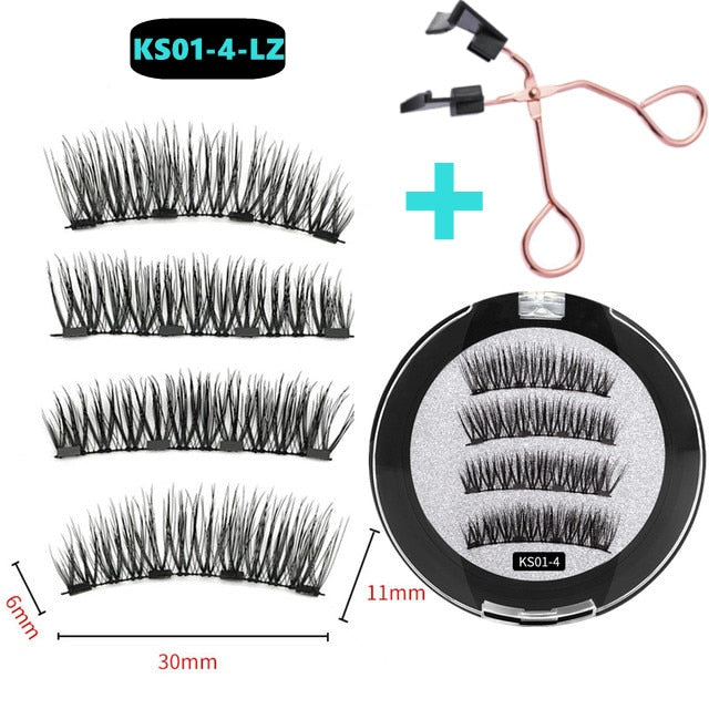 Handmade 3D Magnetic Eyelashes with 4/5 Magnets