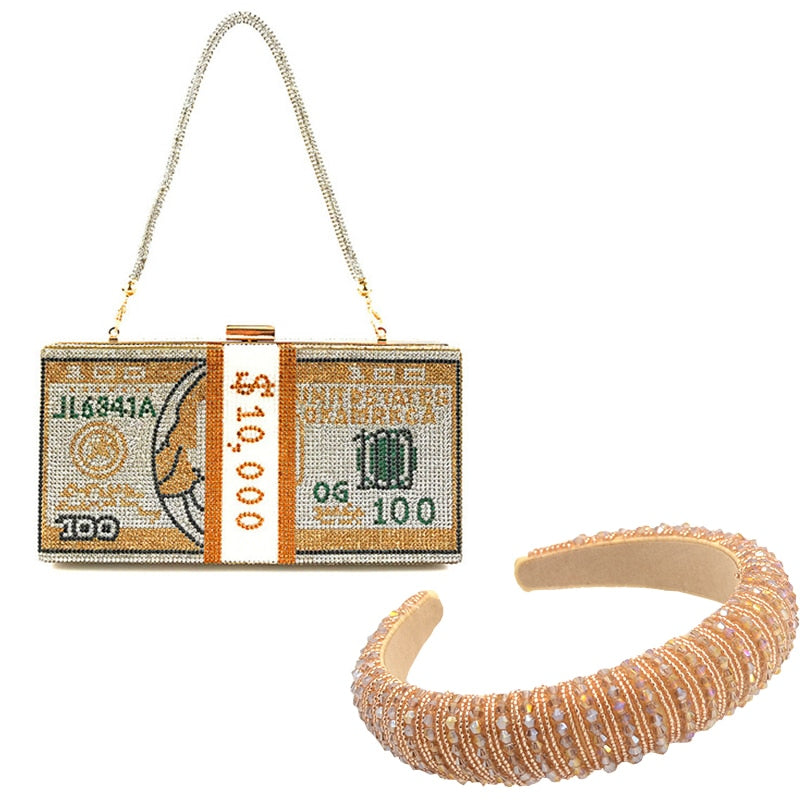 Money Clutch Handbag or Clutch and Band Sets for Women