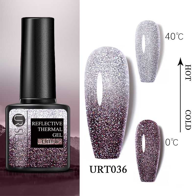 Thermal Ultra-thin Glitter / UV Gel / Temperature Color Change Gel Nail Art