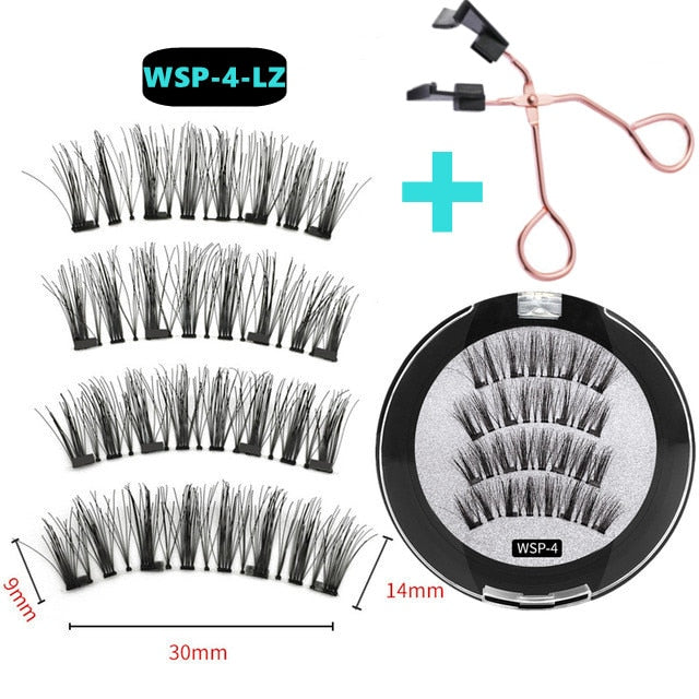 Handmade 3D Magnetic Eyelashes with 4/5 Magnets