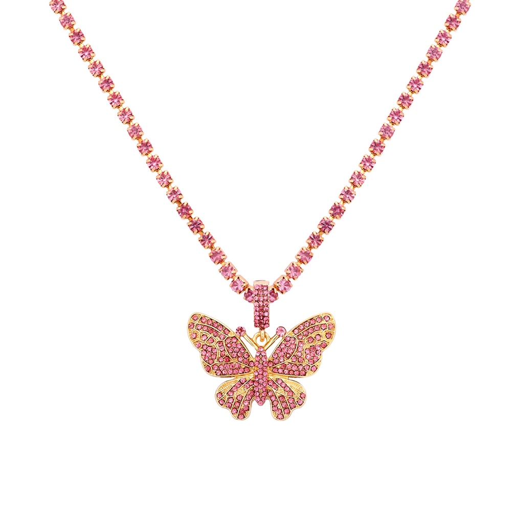 Big Butterfly Pendant Necklace for Women