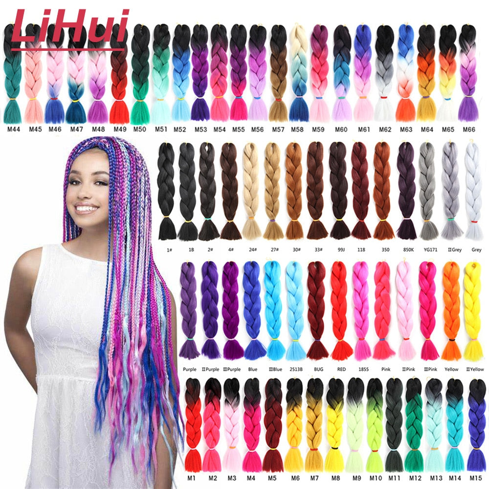 24 Inch Jumbo Synthetic Braiding Hair for Women