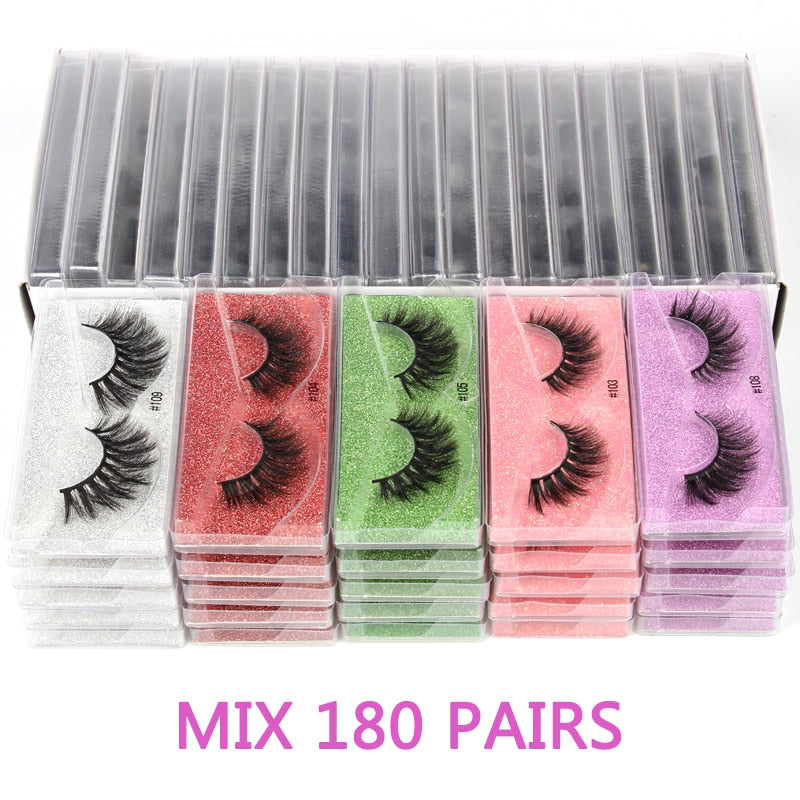 10/30/50/100pcs 3D Mink Eyelashes with a Natural Look In Bulk