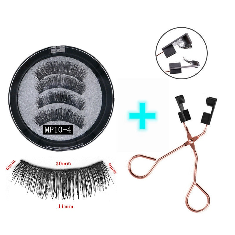 Handmade 3D Magnetic Eyelashes with 4/5 Magnets