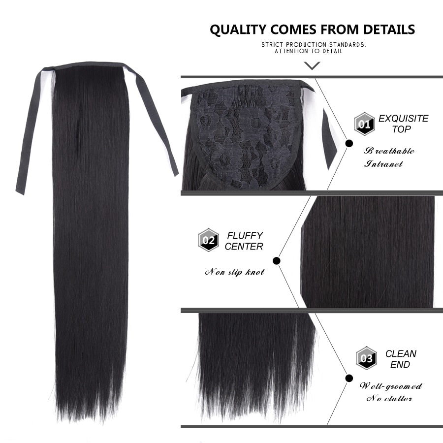 18-34 Inch Synthetic Straight Hair Ponytail