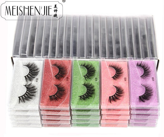 10/30/50/100pcs 3D Mink Eyelashes with a Natural Look In Bulk