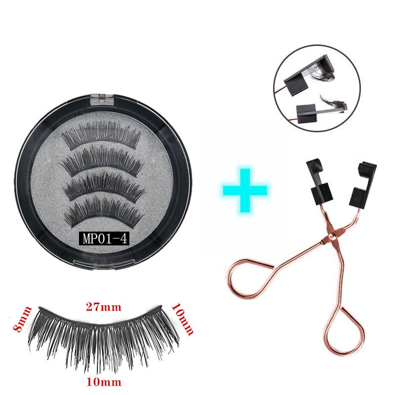 Handmade 3D Magnetic Eyelashes with 4/5 Magnets