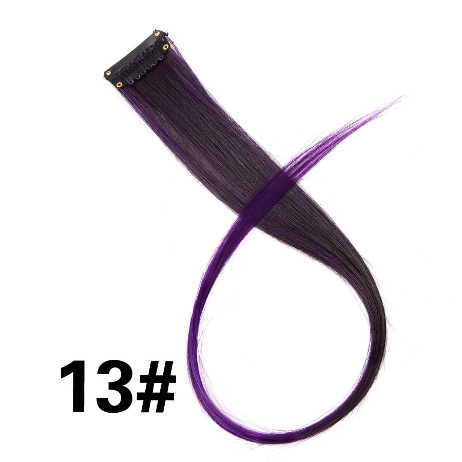 Synthetic Clip On Hair Extension -57 Ombre Colors