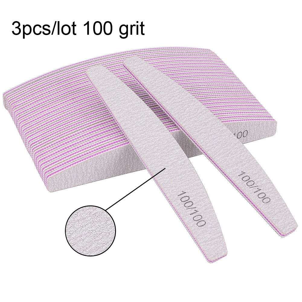 3/5/10Pcs Professional Nail File -Sandpaper Strong