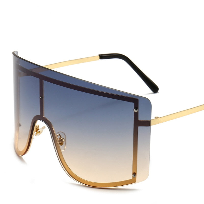 Over-sized Rimless Women Sunglasses