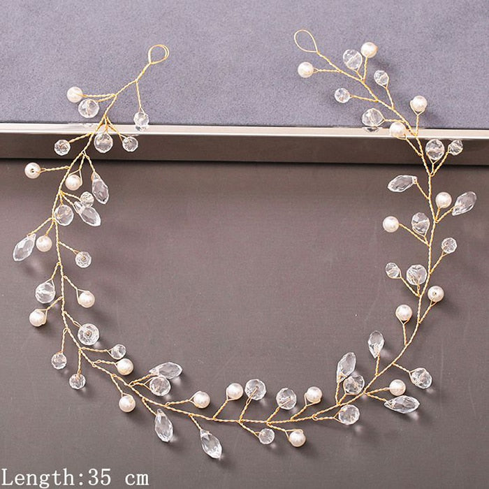 Pearl Rhinestone Wedding Headband / Hair Accessories for Women