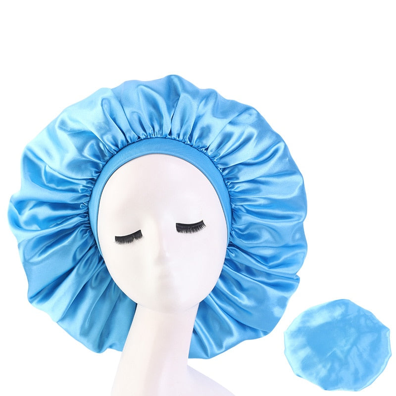 Big Satin Silky Hair Bonnet