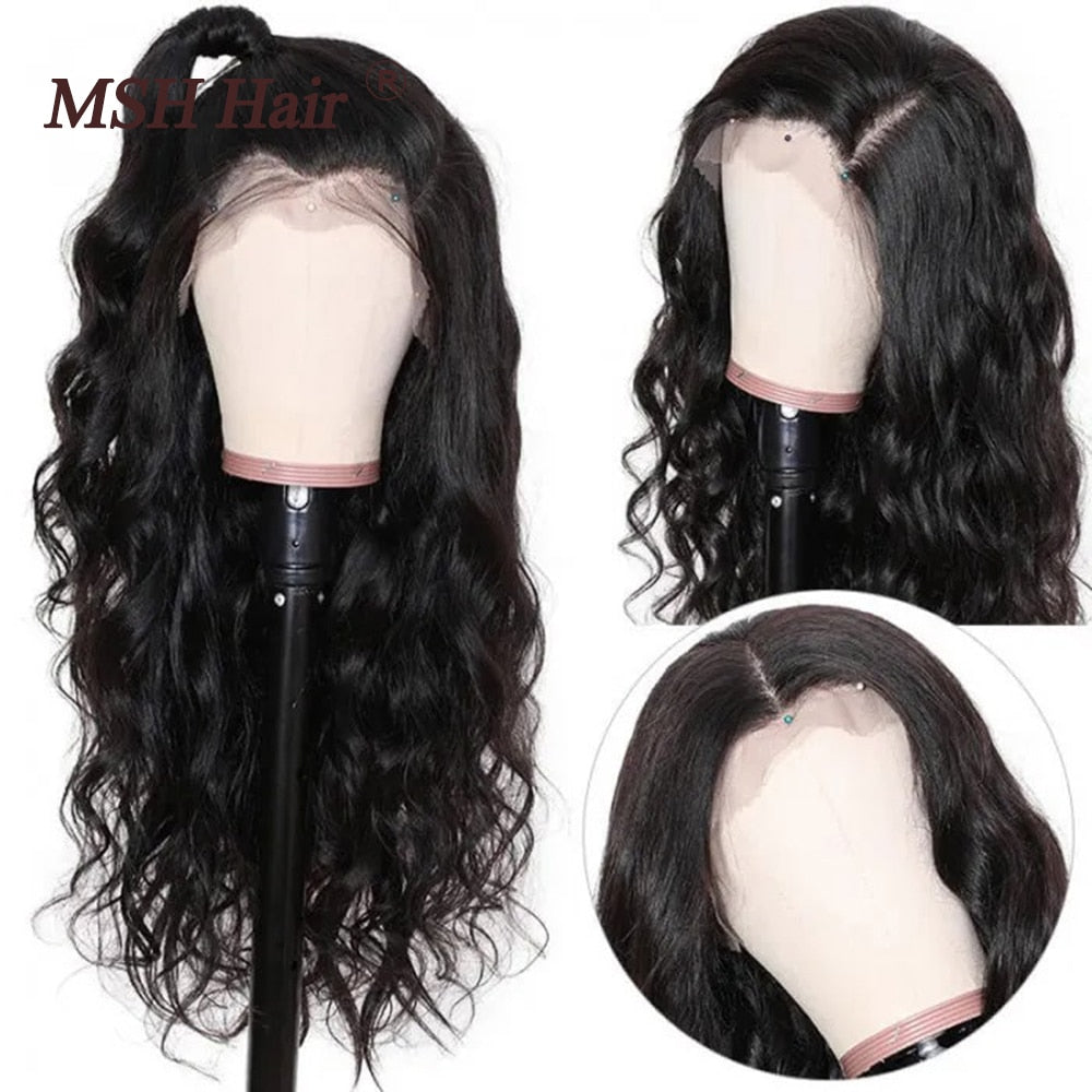 Brazilian Body Wave Pre-Plucked 13x4 Transparent Lace Wig Remy Hair and 4x4 Lace Closures for Women