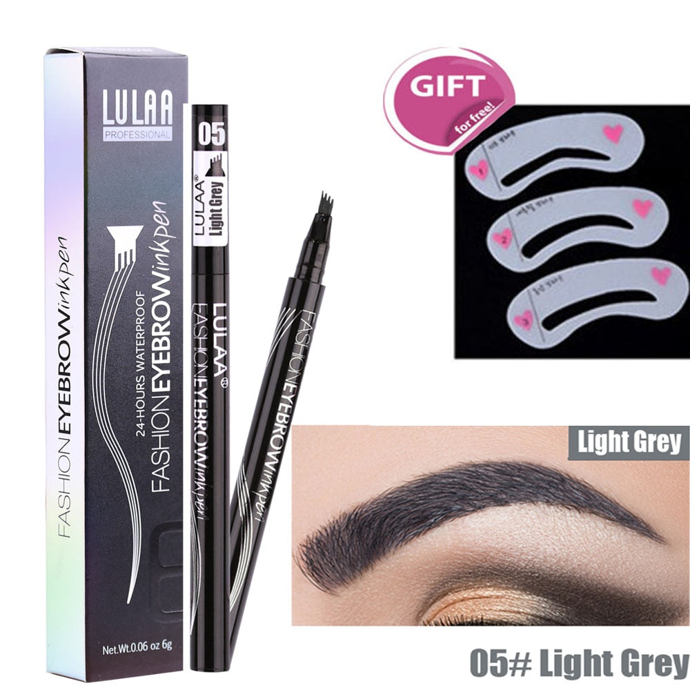 5-Color Four-Pronged Liquid Waterproof Eyebrow Brush