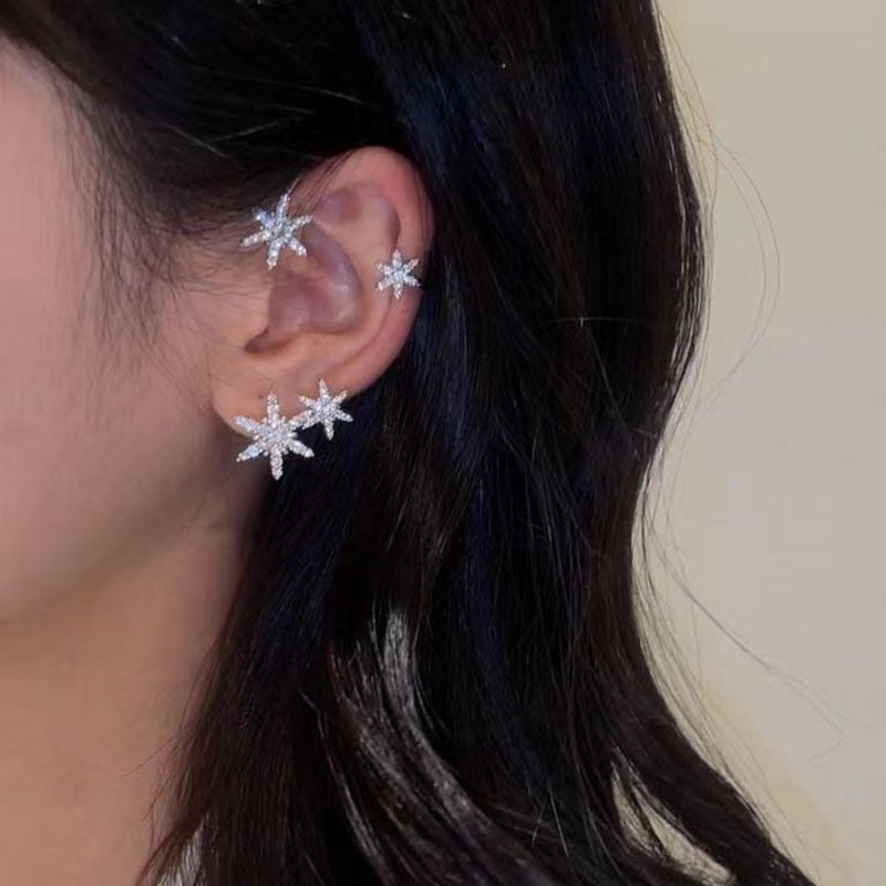 Shiny Zircon Butterfly Ear Cuff Earrings for Women