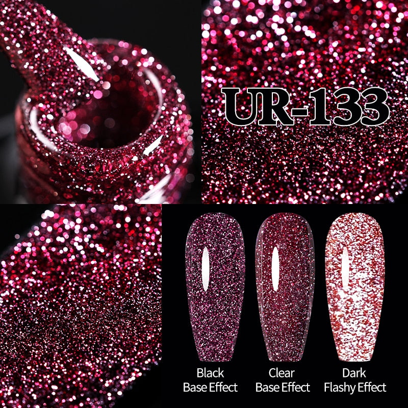 Sparkling / Reflective Glitter / Semi-Permanent Gel Nail Art Need Base