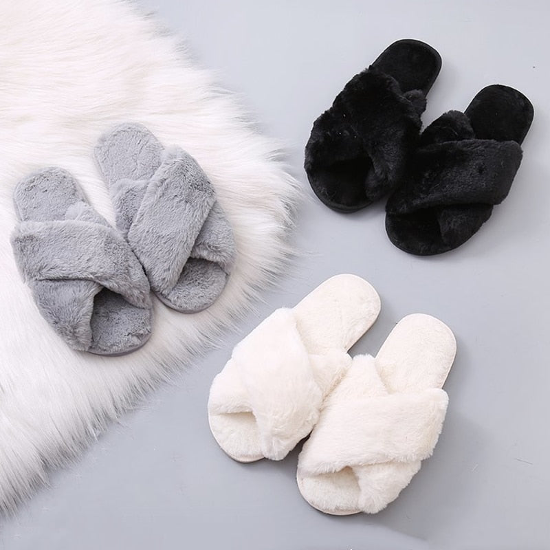 Warm Fluffy Slippers for Women