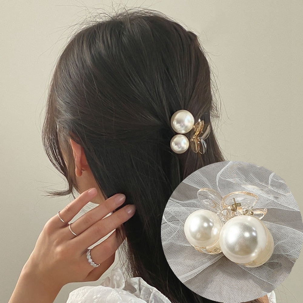 Big Acrylic Pearls / Hair Claw Clips for Women