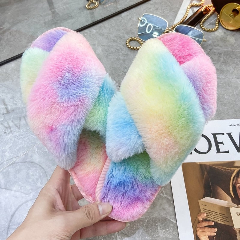 Warm Fluffy Slippers for Women